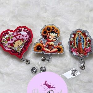 Cartoon character badge reels